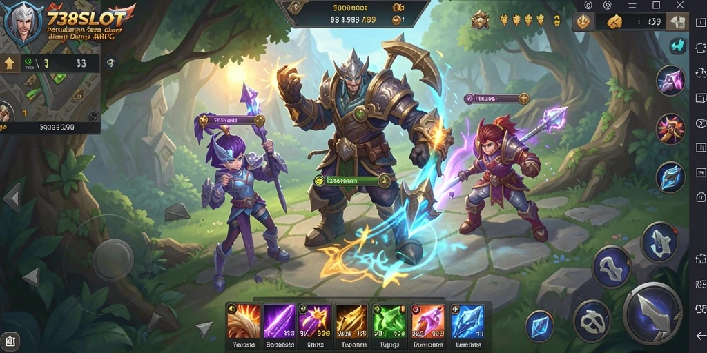 Tampilan menarik dalam gameplay ARPG yang mendebarkan di 738SLOT.