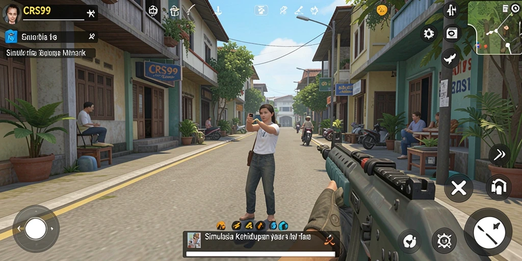 Tampilan grafik gameplay CRS99 yang menawan dan interaktif.