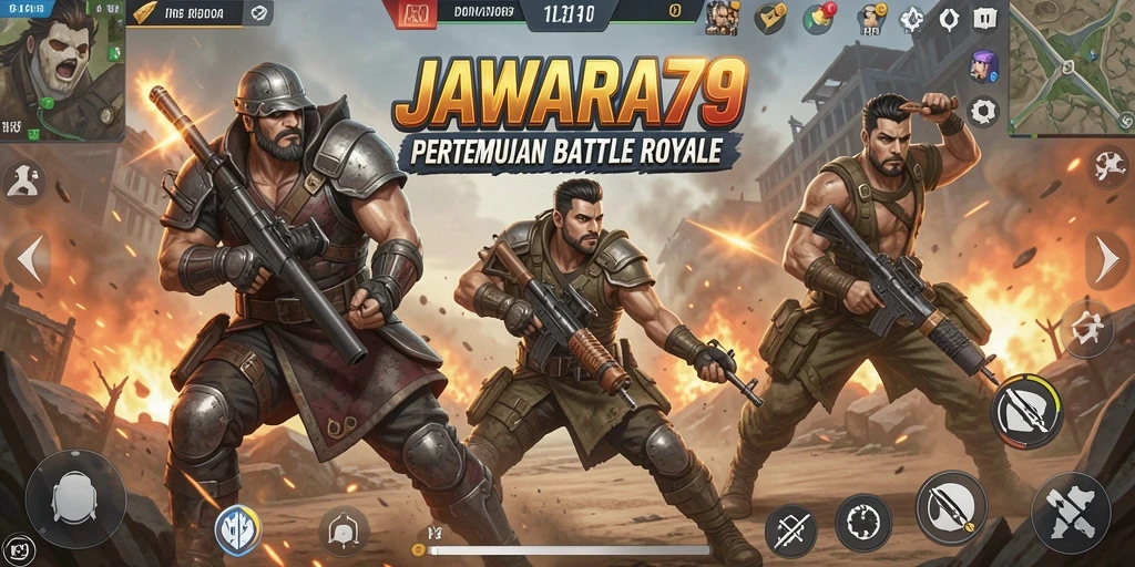 Gameplay seru di JAWARA79, bertempur dalam arena Battle Royale.