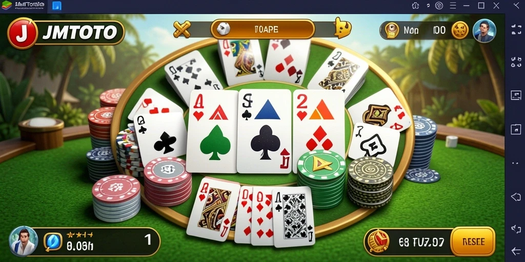 Tampilan gameplay Gaple yang menarik di JMTOTO.