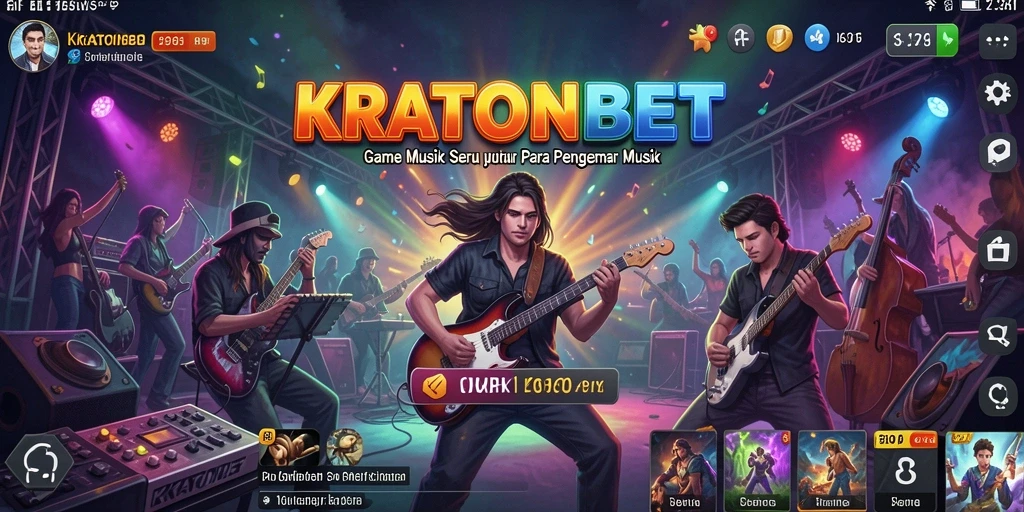 Tampilan gameplay menarik di KRATONBET dengan berbagai genre musik.
