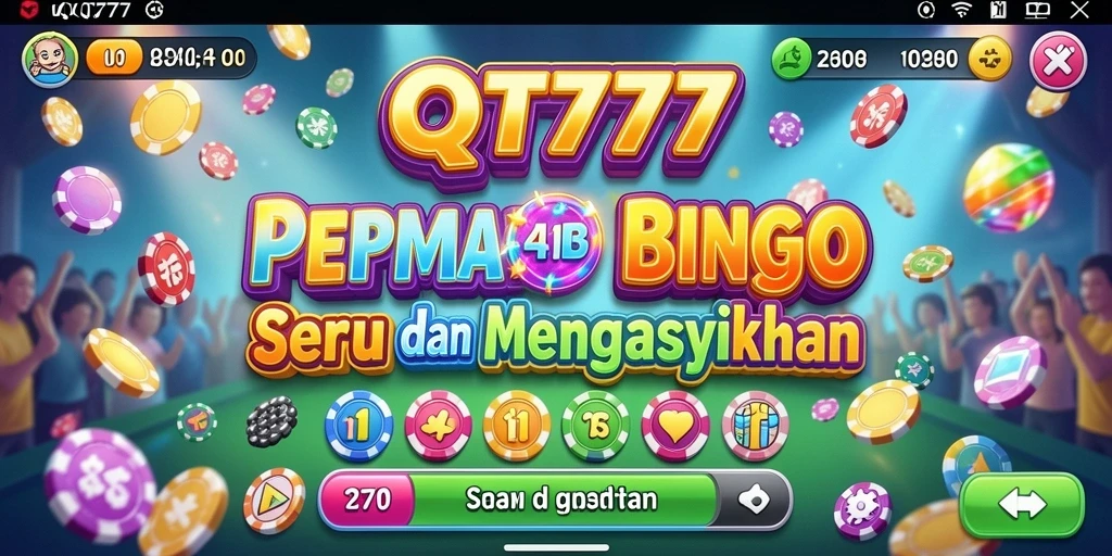 Tampilan gameplay seru dalam aplikasi Bingo QT777.