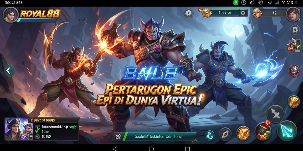 Tangkapan layar gameplay dari ROYAL88 menunjukkan pertarungan yang mendebarkan.