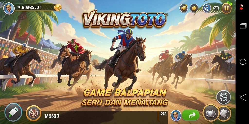Tampilan gameplay VIKINGTOTO yang menegangkan dalam balapan.